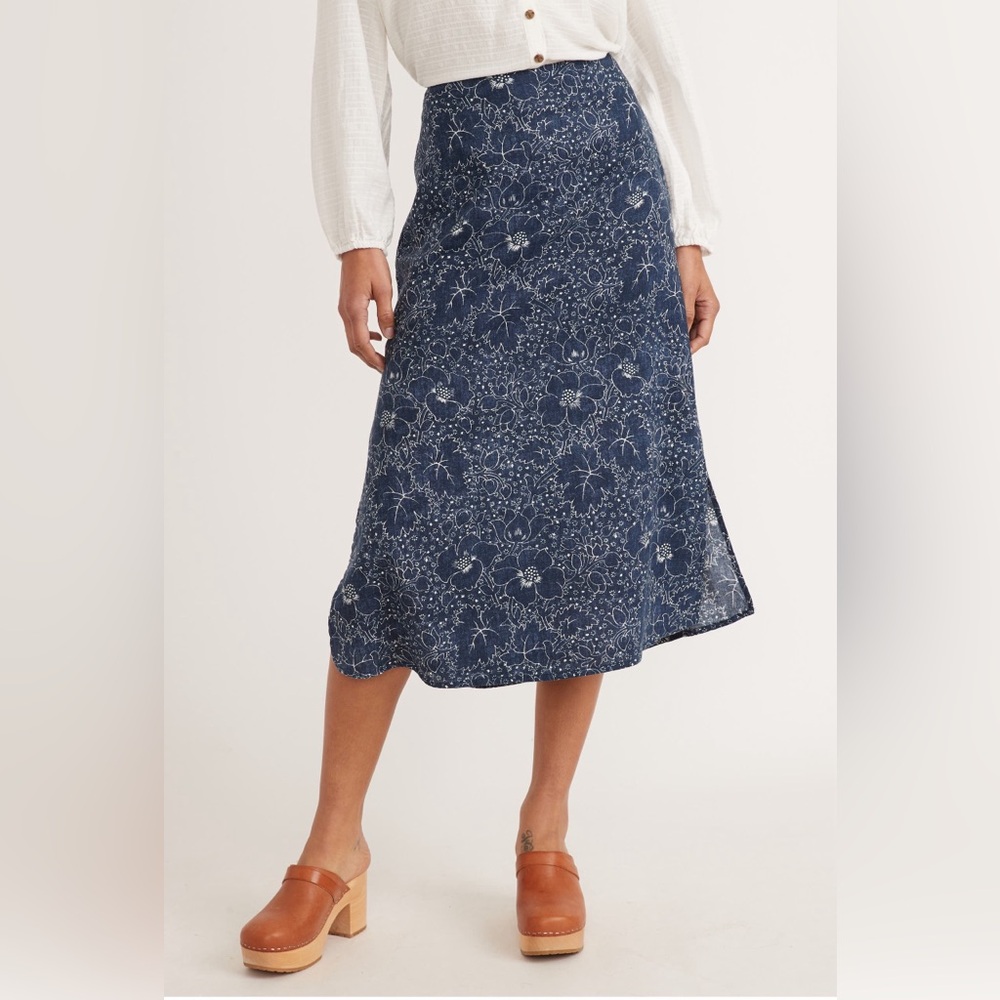 Marine Layer Ryan Midi Slip Skirt, size 8